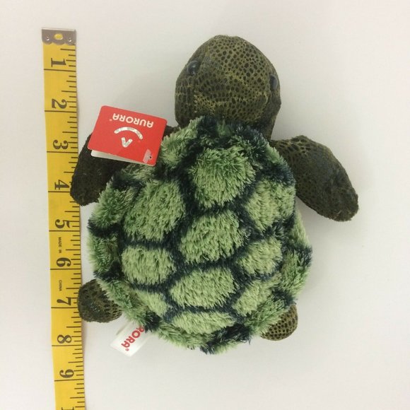 Aurora Splish Splash Green Sea Turtle Plush Mini Flopsie Stuffed Animal Toy 7" - Picture 12 of 12
